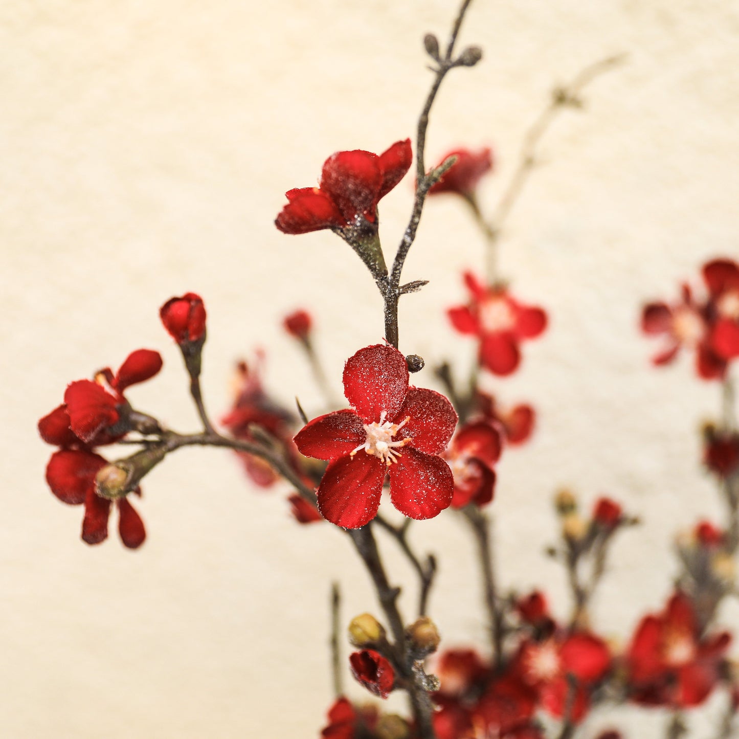 Winter Cherry Blossom Red Artificial Flower