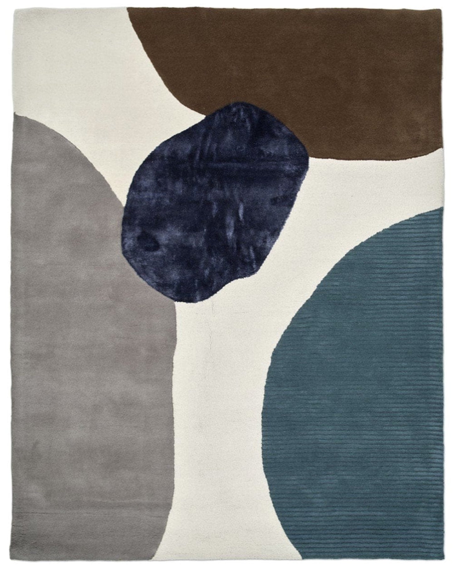 Profound Wool & Silk Rug / Ivory Teal | Popyuli
