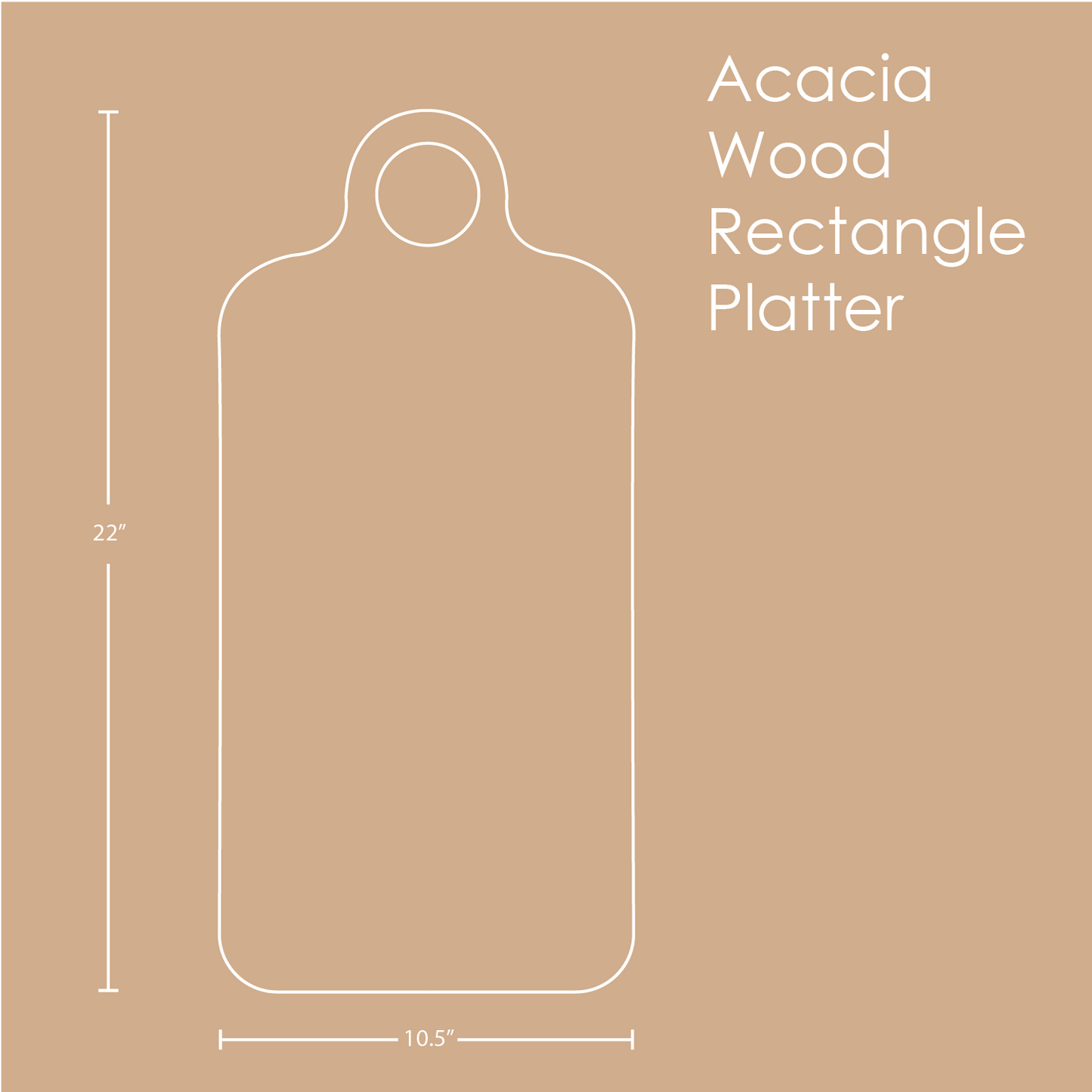 Acacia Wood Rectangular Platter | Handcrafted