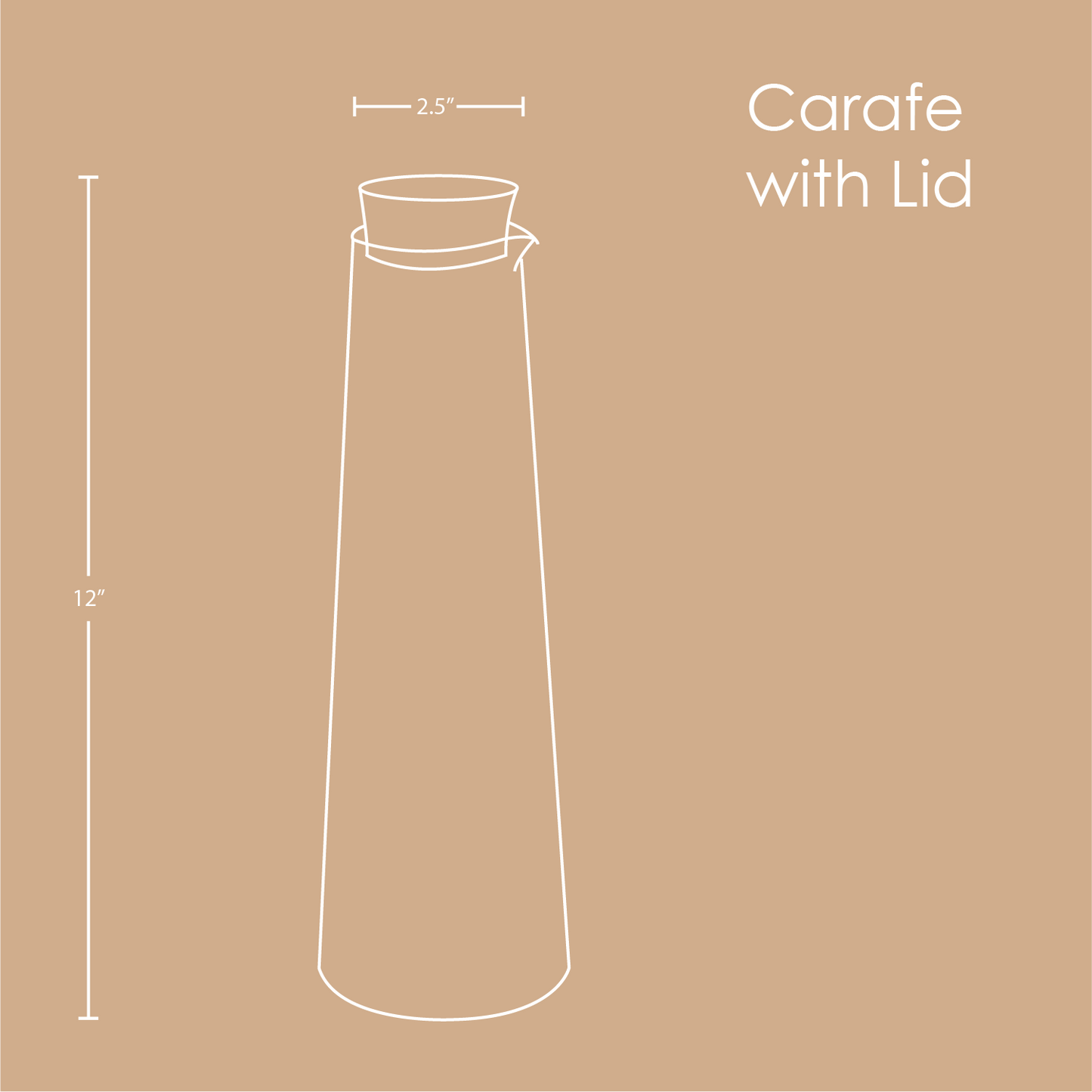Glass Carafe with Cork Lid | Handblown India