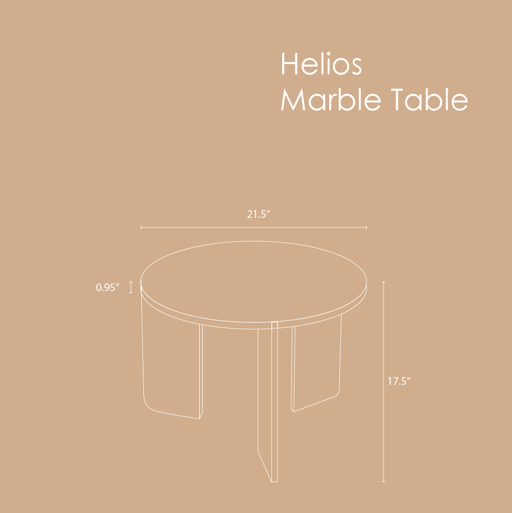 Helios Marble Coffee Table | White Marble