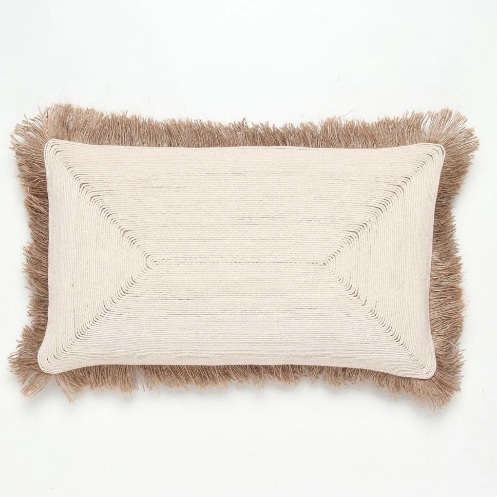 Arcane Embroidered Cushion Cover in Cream