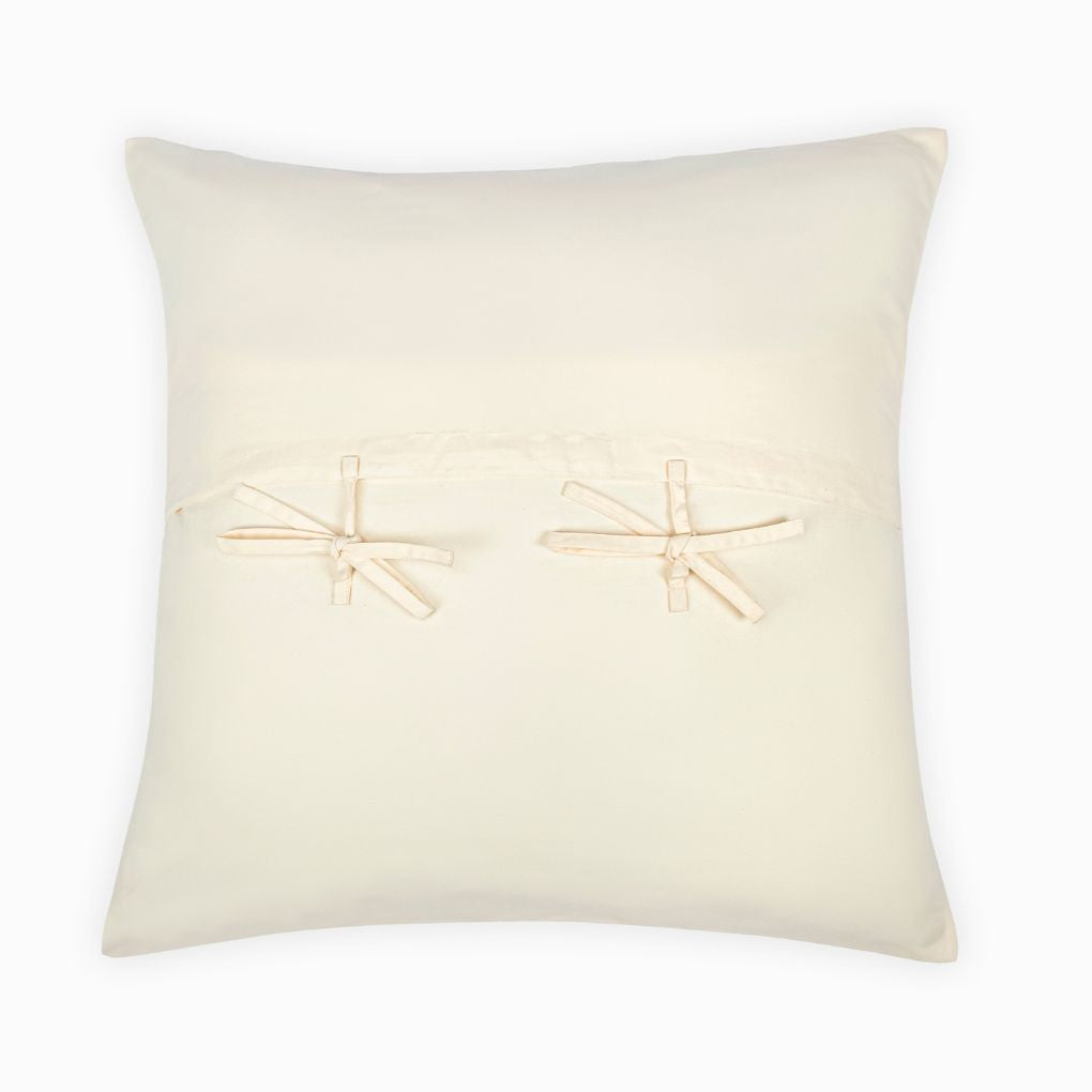 Cerise Quilted Block Printed Cushion Cover | 18" x 18" inches