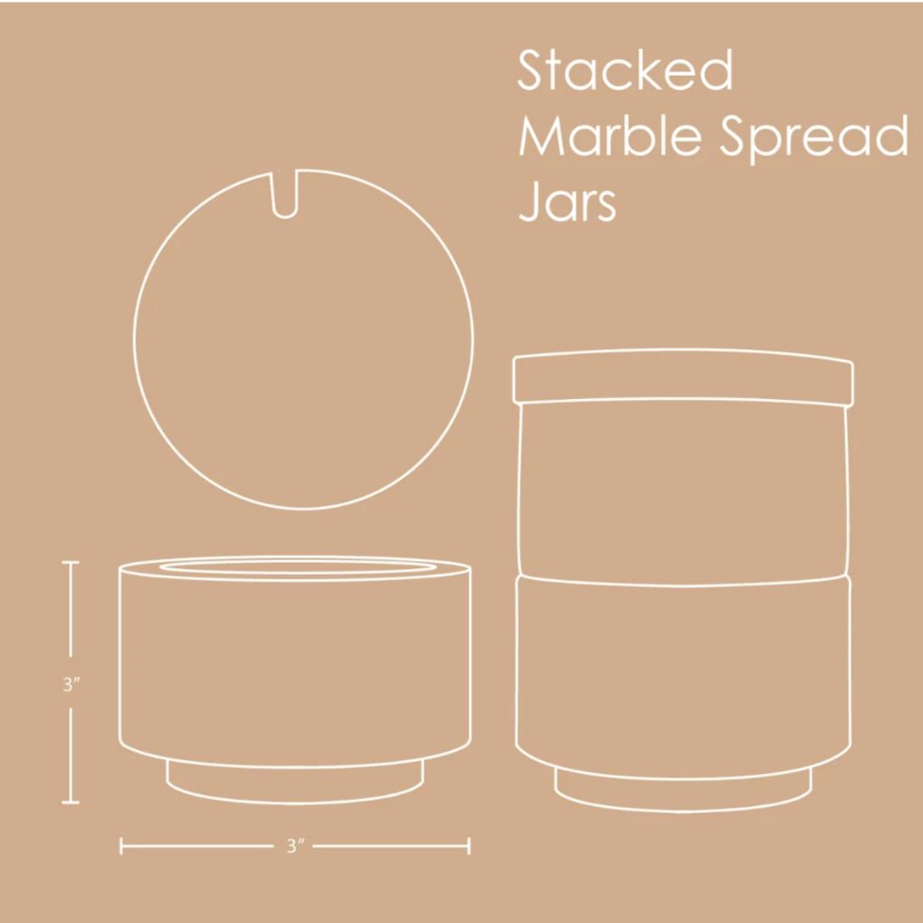 Stacked Marble Condiment Bowls Set
