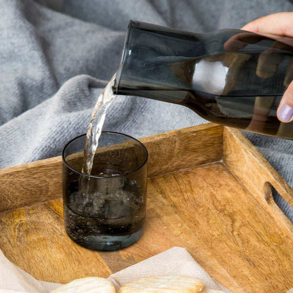 Eva Carafe β Smoky Glass Water Set (Carafe + Glass)