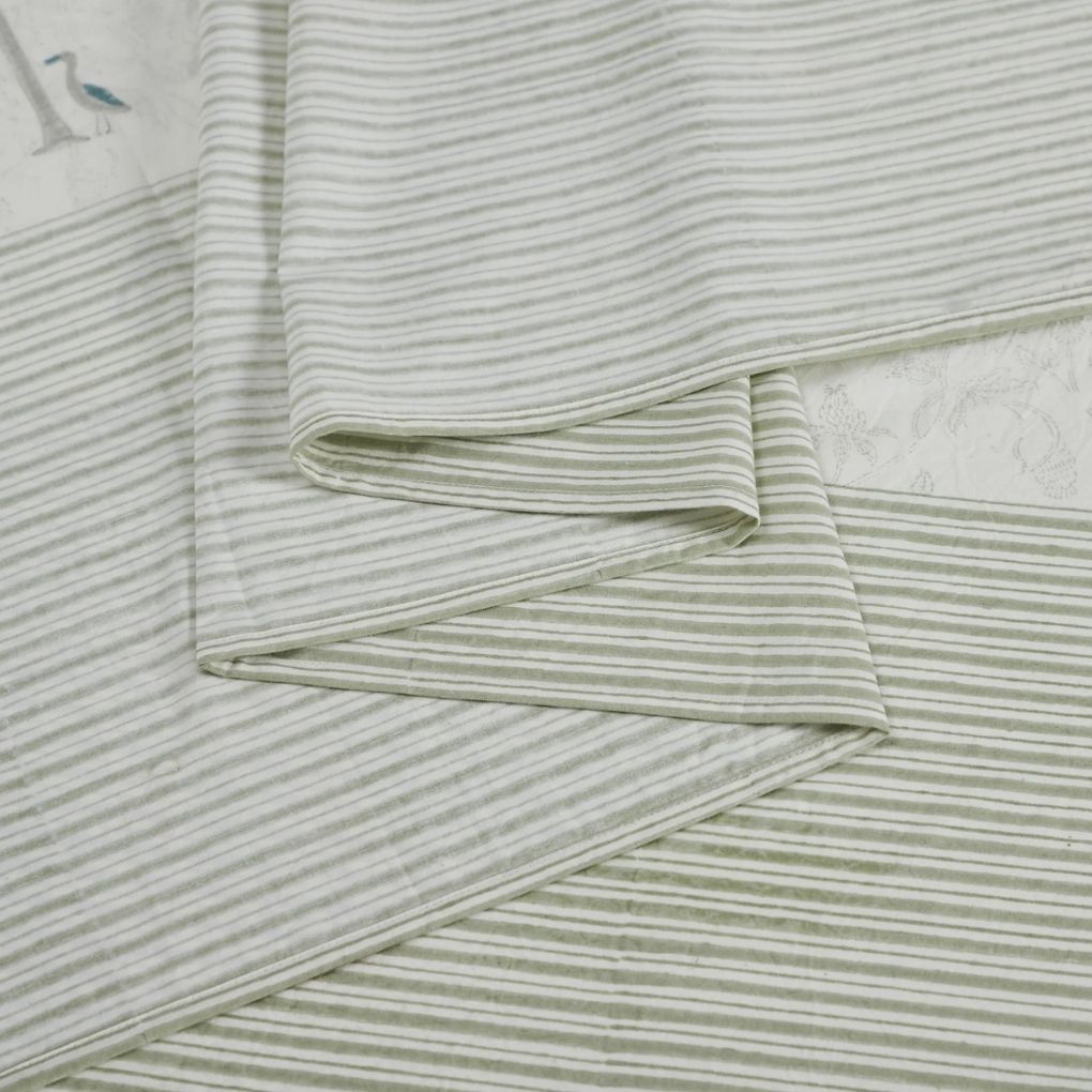 Palm Block Print Bedsheet Set