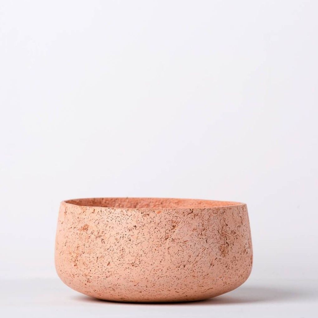 Concrete Modern Vessel Planter - Blush Pink