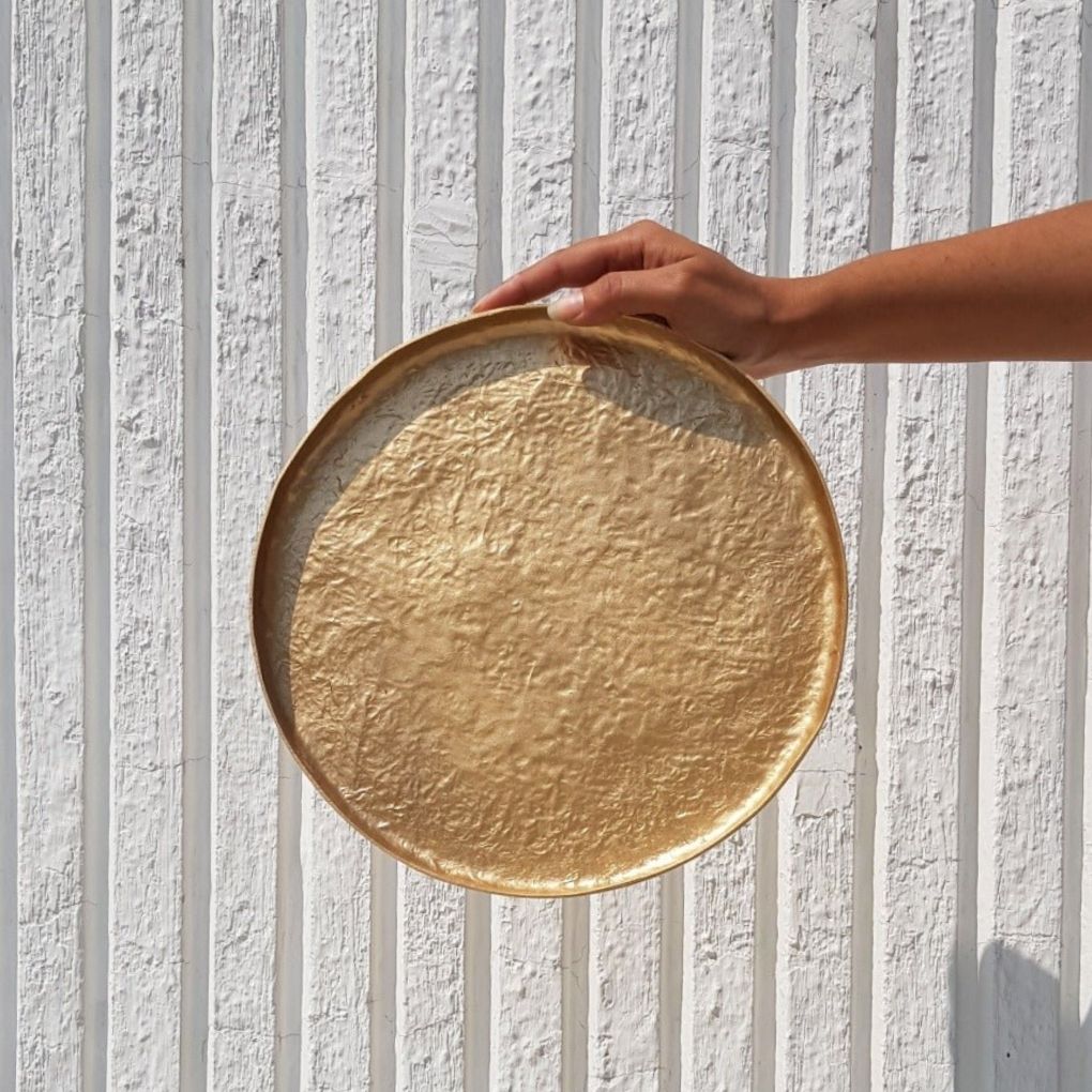 Large Fluted Planter With Base - Black