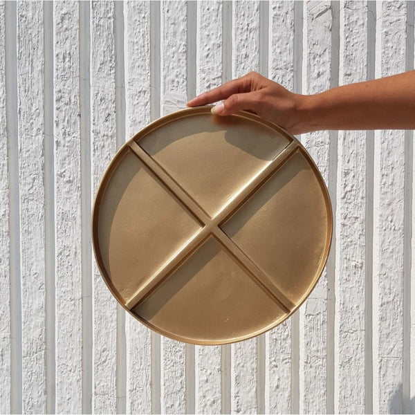 Large Fluted Planter With Stand - Beige