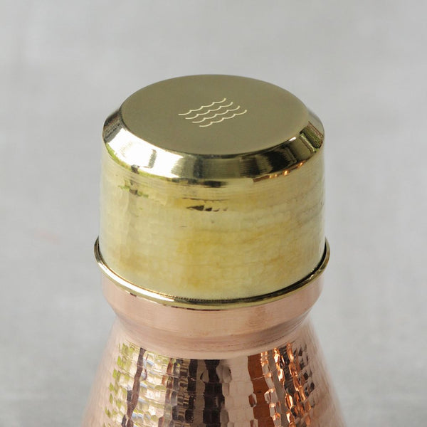 Mini Copper Carafe & Brass Glass Set