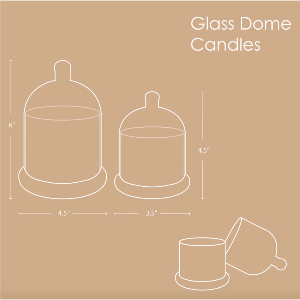 Glass Dome Candles | Colours Available