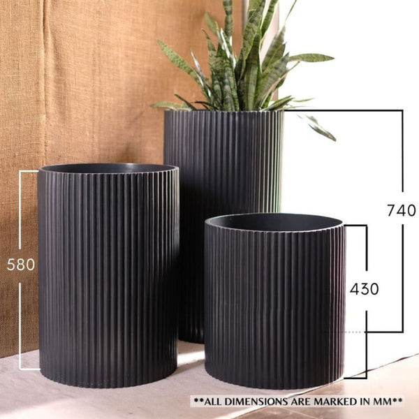 XL Fluted Planter | Tall | Available In 3 Colours