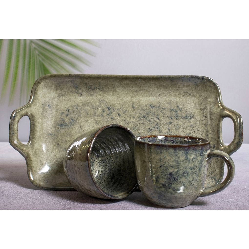 Jaén Tea/Coffee Set - 2 Coffee Mugs + Coffee Tray