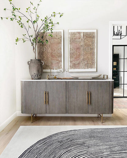 Monochrome Wool Rug | Popyuli