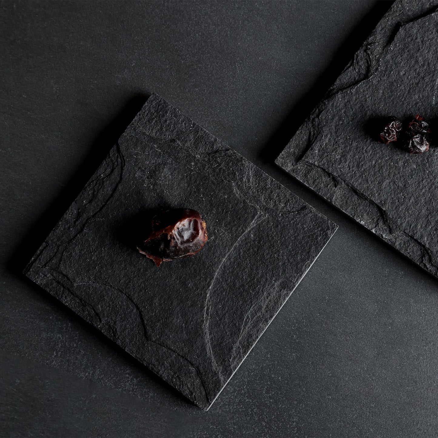 Square Slate Coasters & Mini Plates - Set of 4