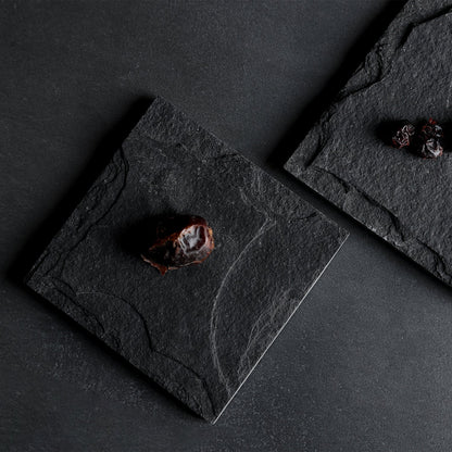 Square Slate Coasters & Mini Plates - Set of 4