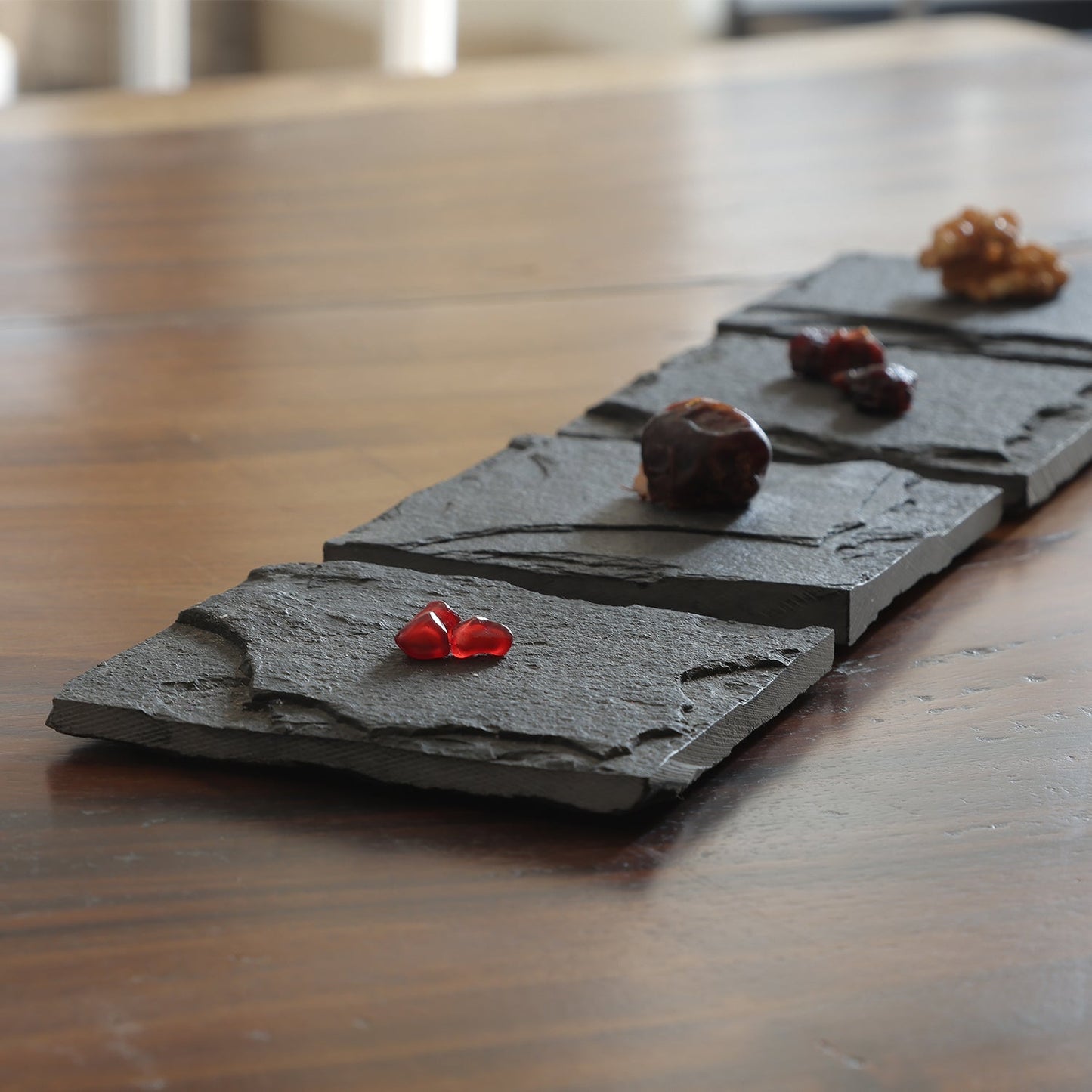 Square Slate Coasters & Mini Plates - Set of 4