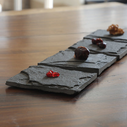 Square Slate Coasters & Mini Plates - Set of 4