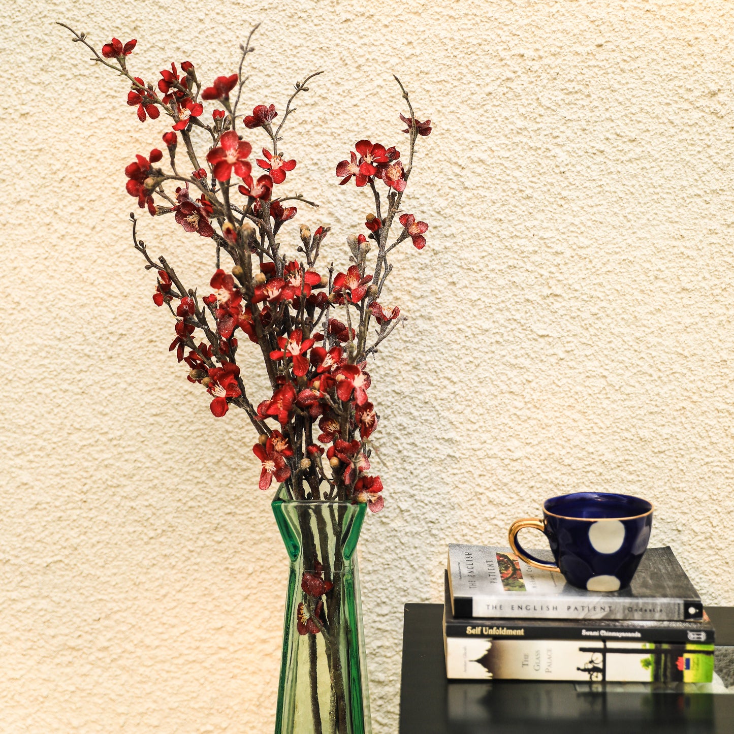 Winter Cherry Blossom Red Artificial Flower