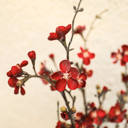 Winter Cherry Blossom Red Artificial Flower
