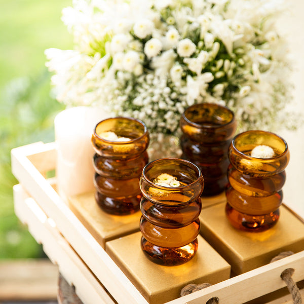Amber Ring Cocktail Glasses | Set Of 2