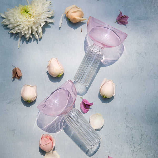 Smoked Grey Cocktail Stem Glass Set