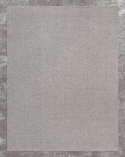 Fragment Wool & Silk Rug / Medium Grey | Popyuli