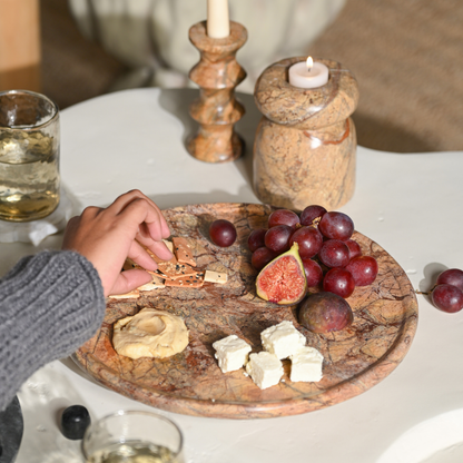 Strata Marble Lazy Susan | Rainforest Brown