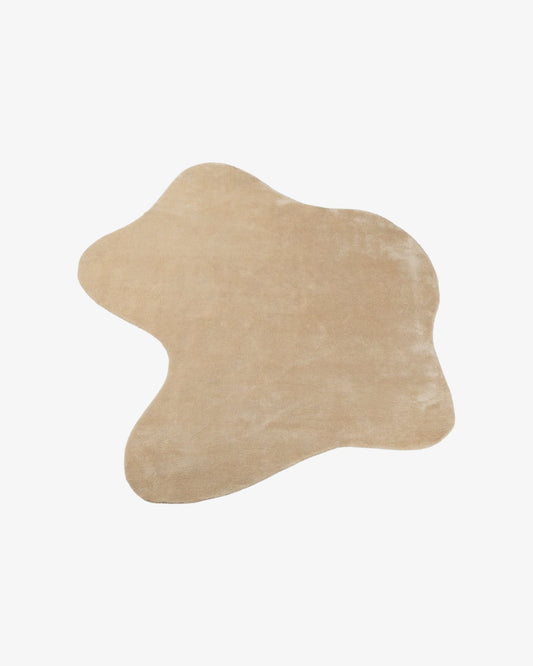 Abstract Silk Rug / Light Gold | Popyuli