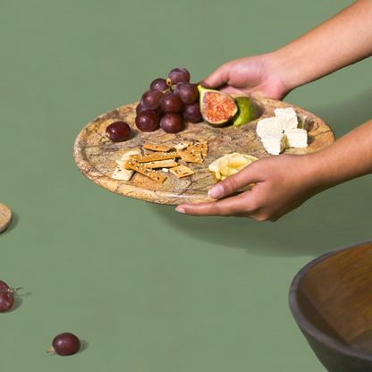 Strata Marble Lazy Susan | Rainforest Brown