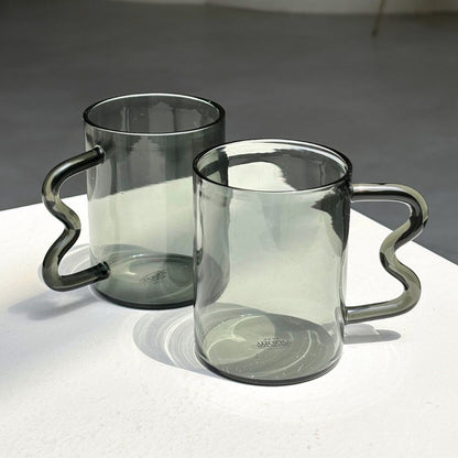 Swirl Glass Cups | Set of 2 | Borosilicate