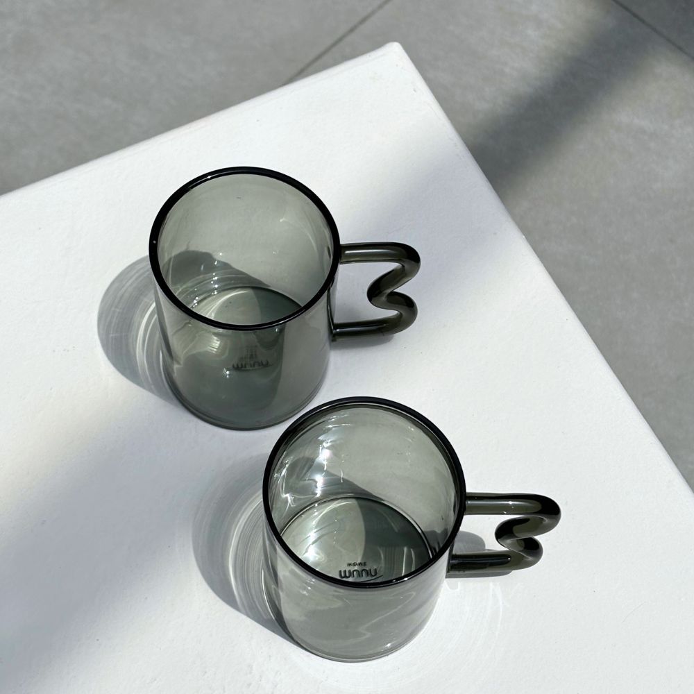 Swirl Glass Cups | Set of 2 | Borosilicate