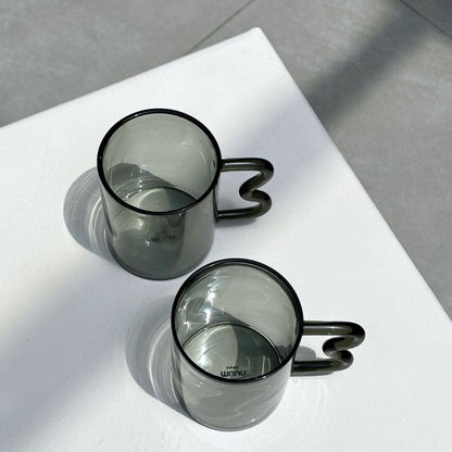 Swirl Glass Cups | Set of 2 | Borosilicate