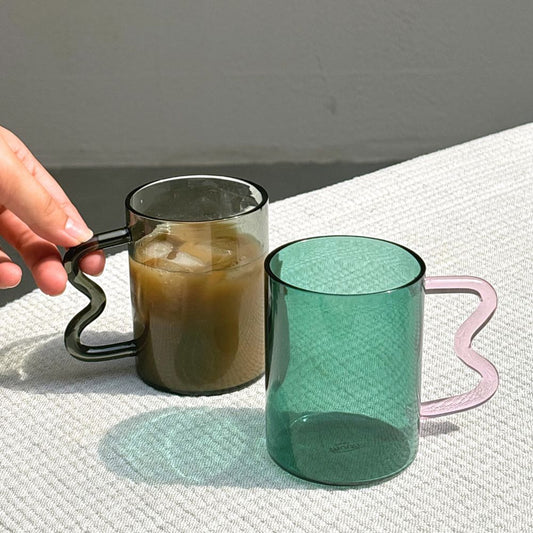 Swirl Glass Cups | Set of 2 | Borosilicate