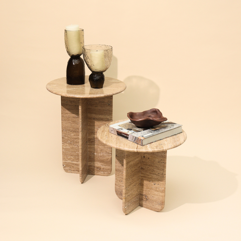 Norge Marble Table - Travertine