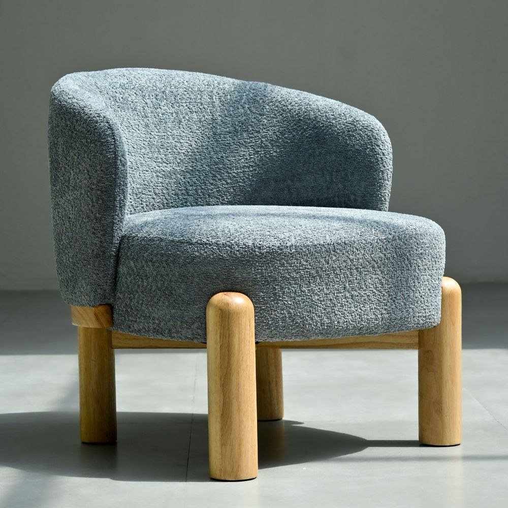 Eloise Chenille Chair - Grey