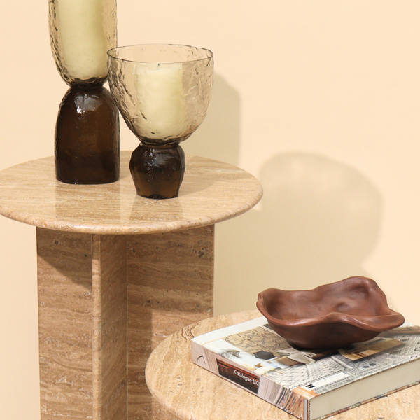 Norge Marble Table - Travertine