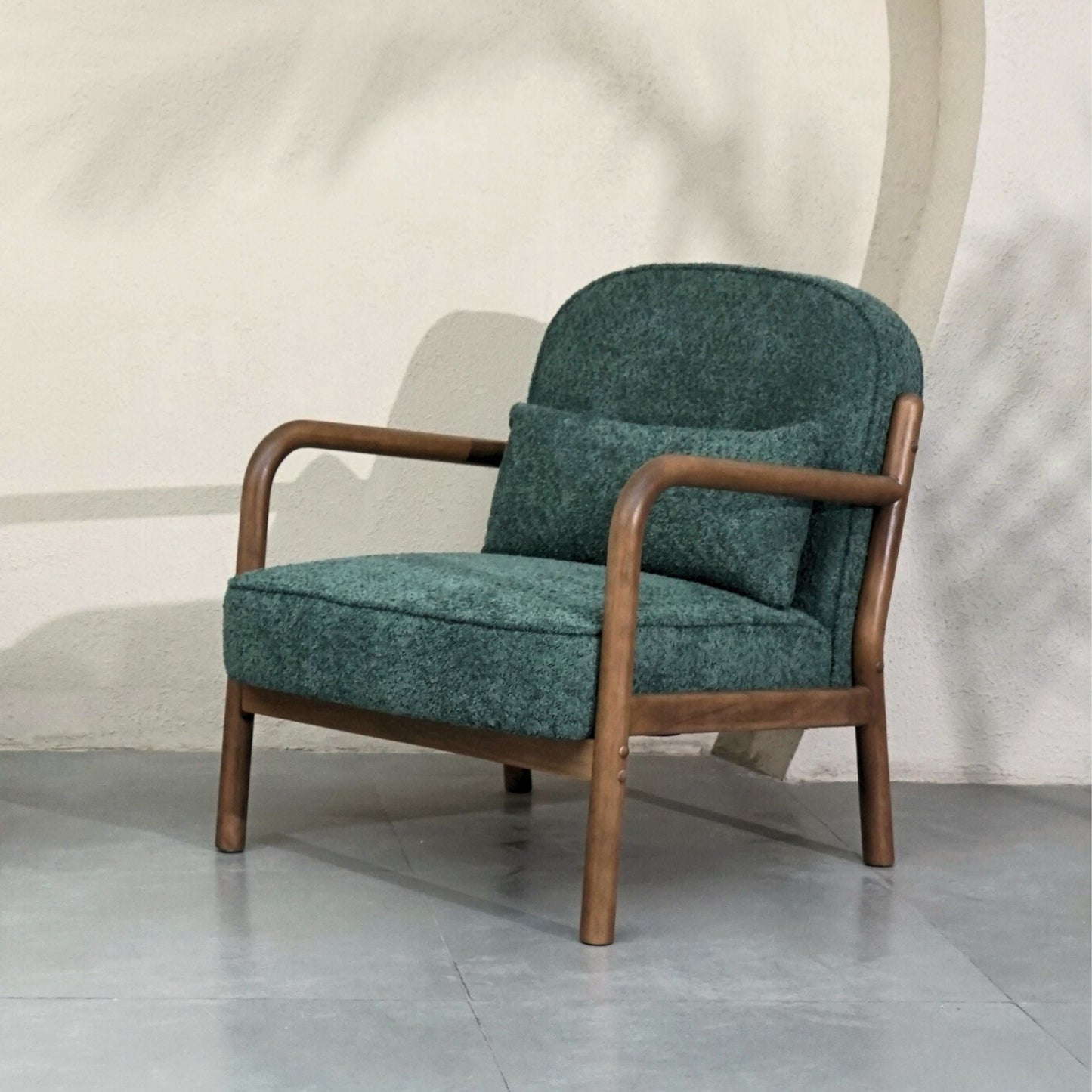 Elara Bouclé Armchair - Green