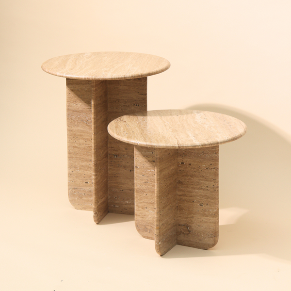 Norge Marble Table - Travertine