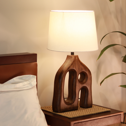 The Sinuous Table Lamp | Hand-Carved Sculptural Lighting