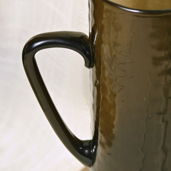 Brown Textured Glass Pitcher