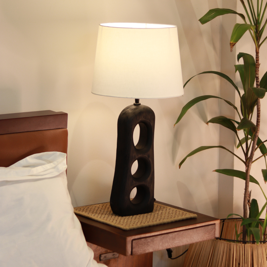 Sculptural Mango Wood Lamp