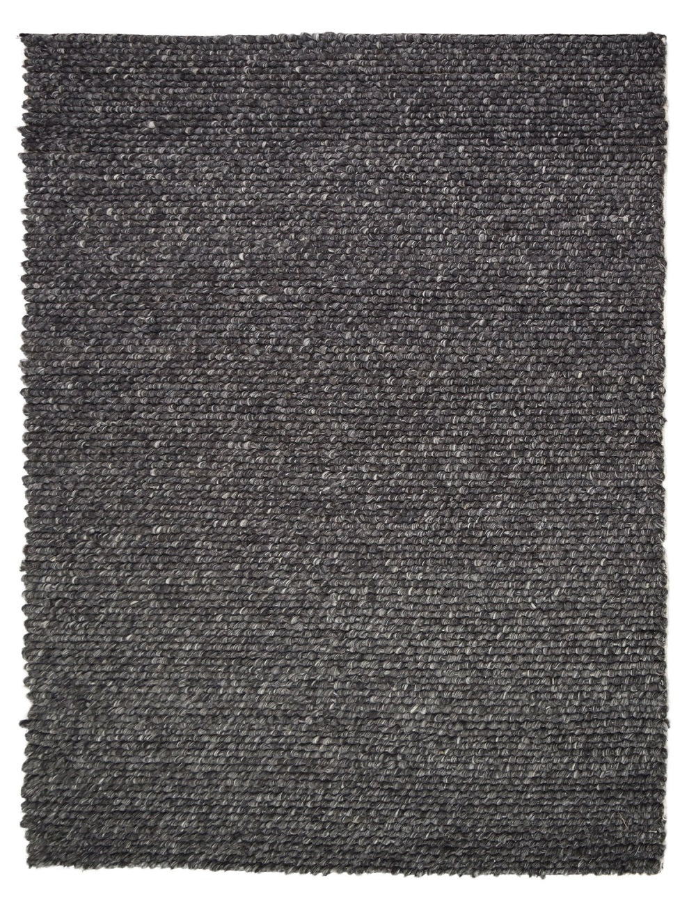 Cobble Handwoven Wool Rug - Charcoal