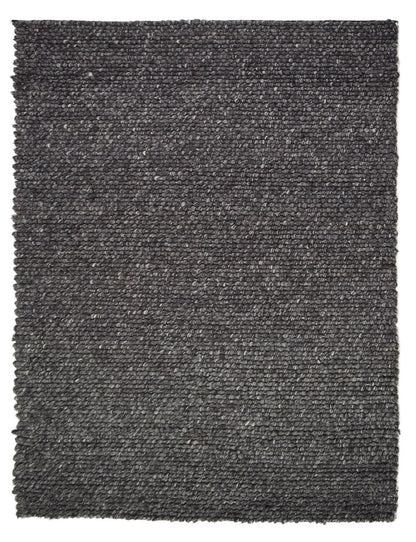 Cobble Handwoven Wool Rug - Charcoal