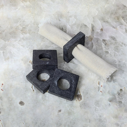 Marble Napkin Ring - Set of 4