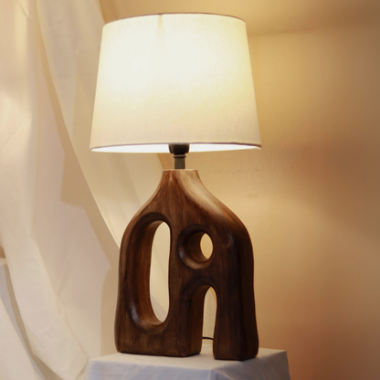 The Sinuous Table Lamp | Hand-Carved Sculptural Lighting