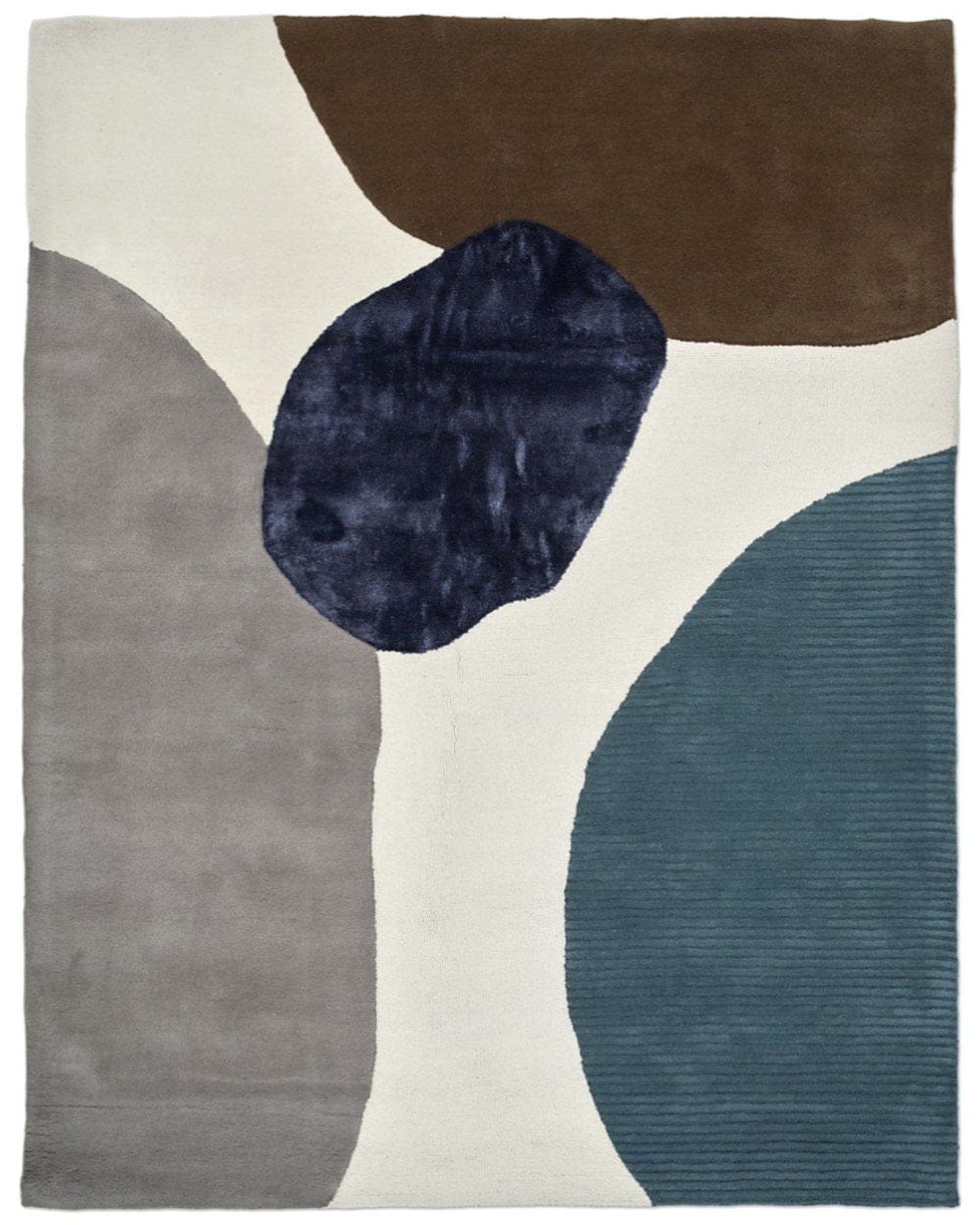 Profound Wool & Silk Rug / Ivory Teal | Popyuli