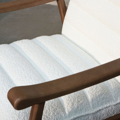 Rhea Bouclé Armchair - White