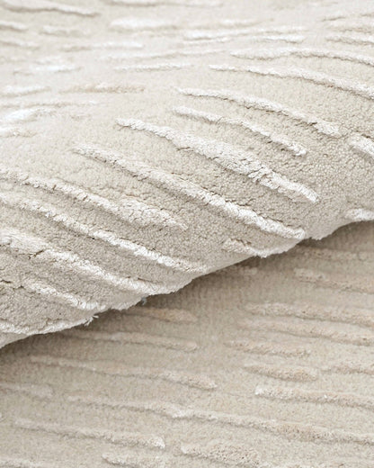 Cabella Wool & Silk Rug / Frost | Popyuli