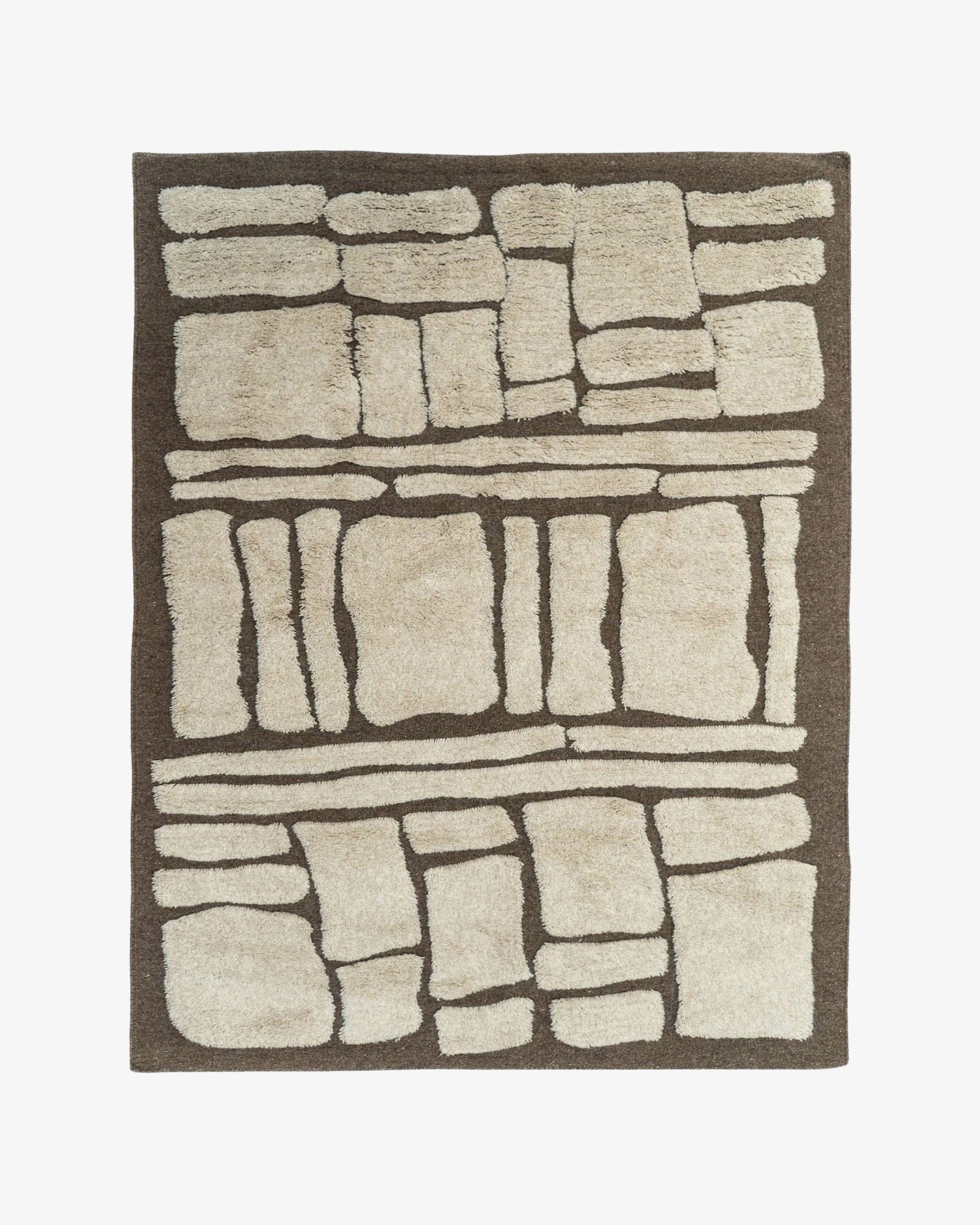 Burnt Sienna Wool Rug | Popyuli